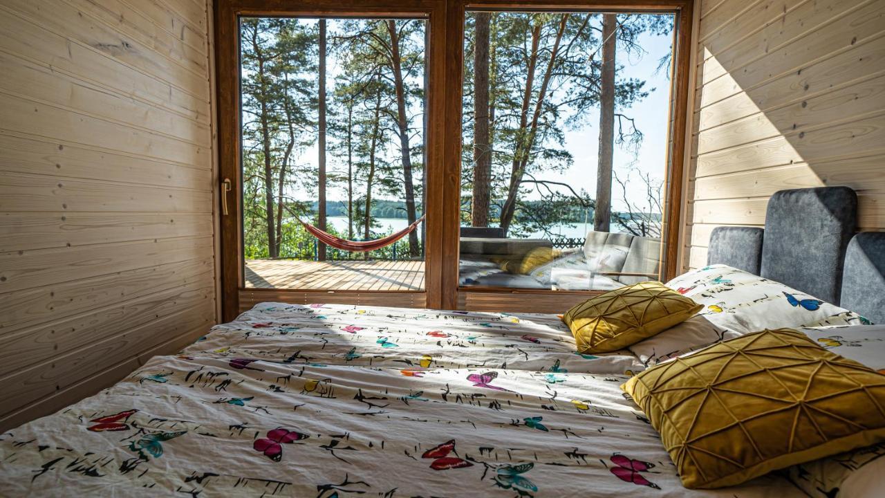 Sloneczny Domek Borsk Nr 2 I 15 - Nad Samym Jeziorem W Pierwszej Linii Eksteriør bilde