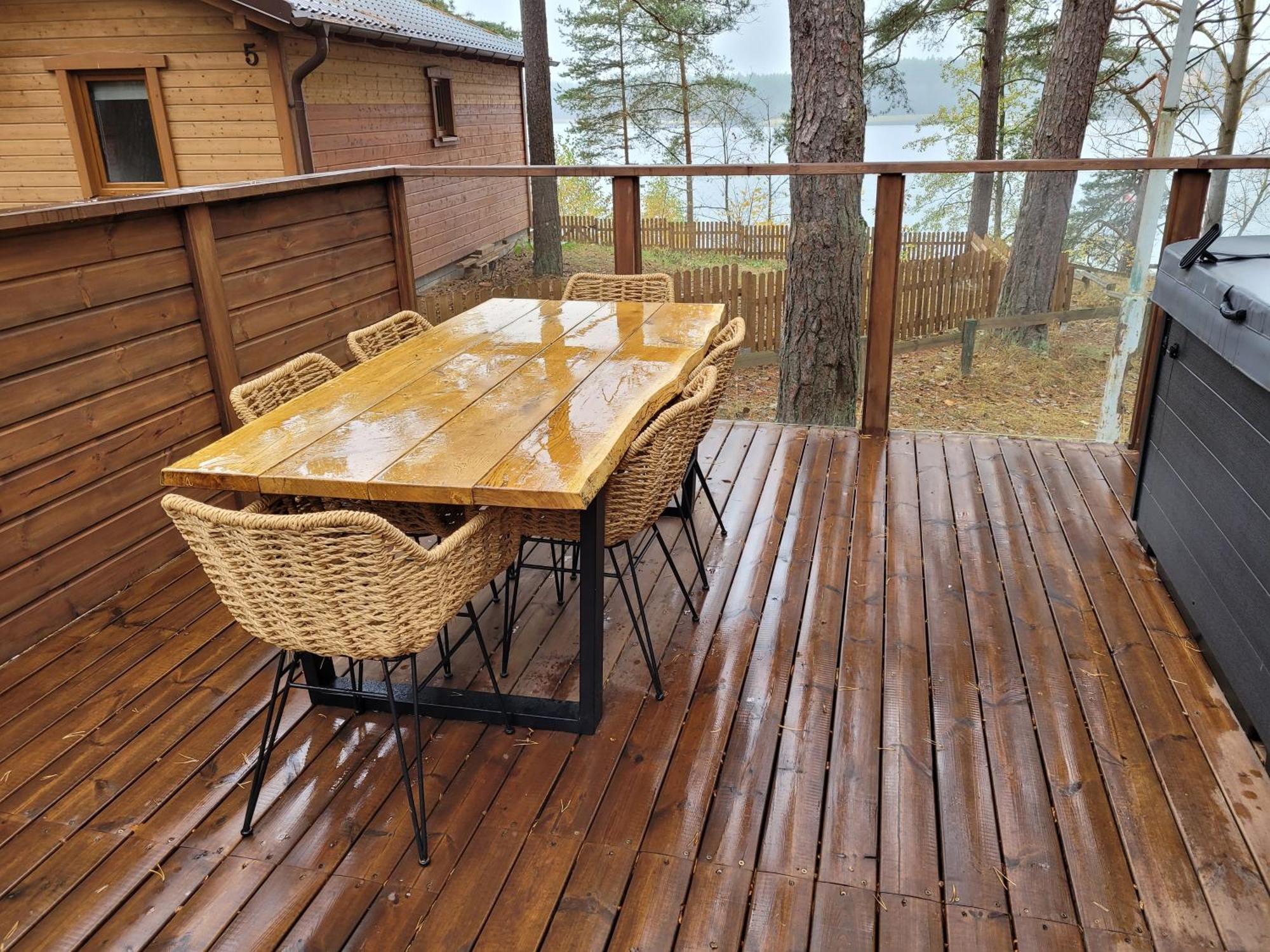 Sloneczny Domek Borsk Nr 2 I 15 - Nad Samym Jeziorem W Pierwszej Linii Eksteriør bilde